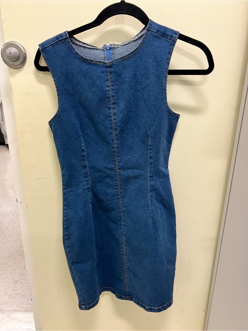 Forever 21 Blue Sleeveless Denim Mini Dress
